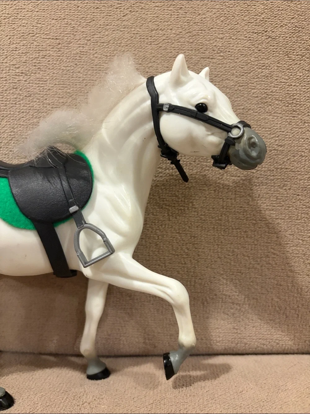 Vintage Champions toy horse white stallion produced  1980’s good used condition